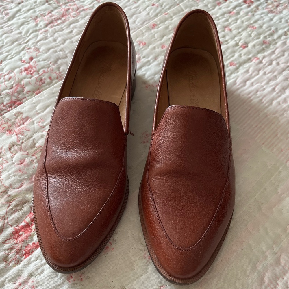 Madewell Women's Leather Loafers in Cognac Brown - Picture 7 of 10